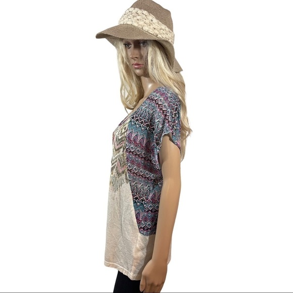 Miss Me Aztec print BoHo top - Picture 4 of 9